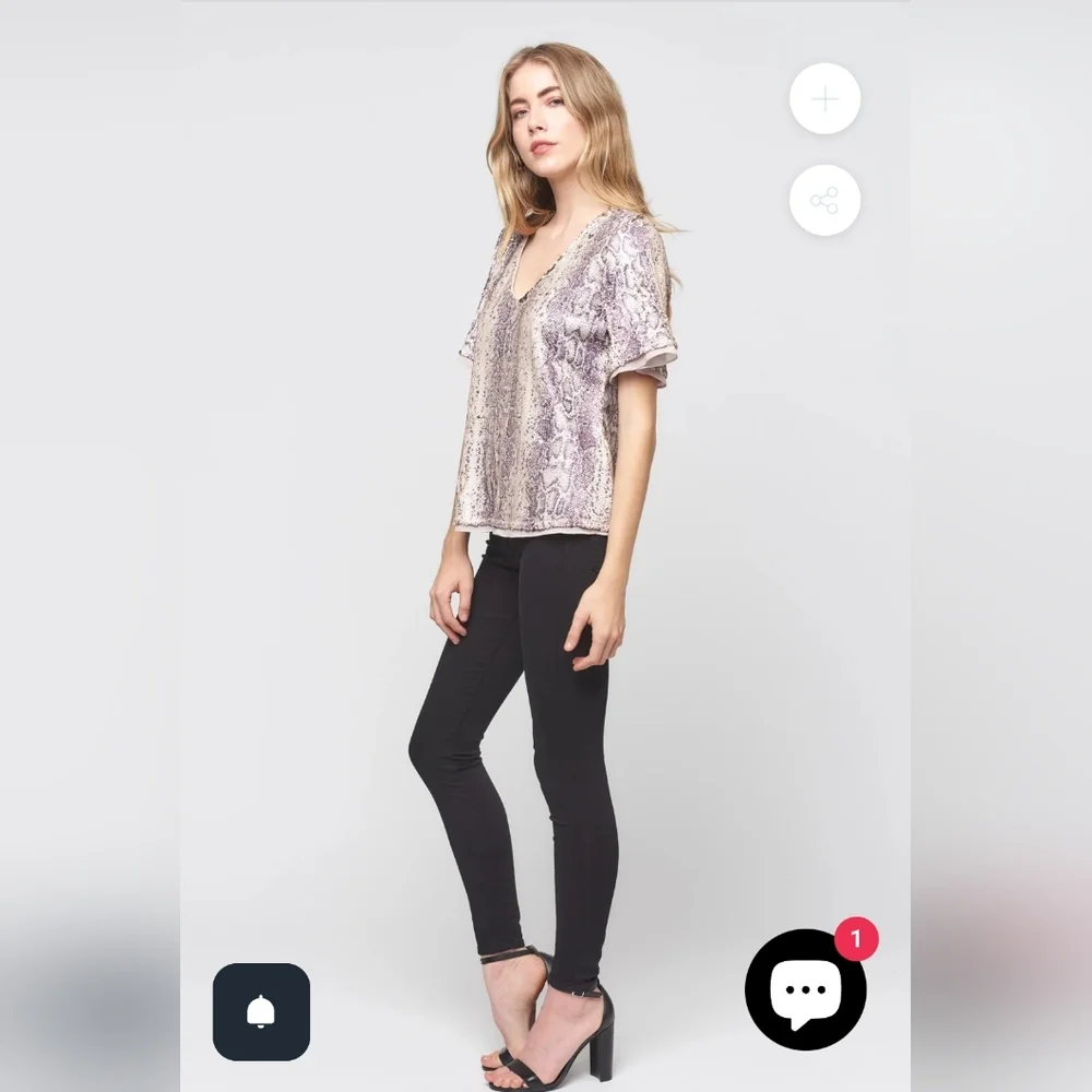 Maven West Shimmering Metallic Top Small - Picture 5 of 10
